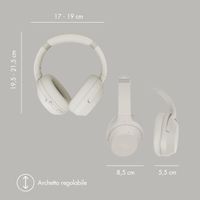 Selencia Cuffie wireless Urban Play - Cancellazione attiva del rumore (ANC) - Con cover - Melody Mist