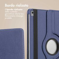 imoshion Cover Girevole a 360° Apple iPad 9 (2021) 10.2 pollici / iPad 8 (2020) 10.2 pollici / iPad 7 (2019) 10.2 pollici - Blu scuro