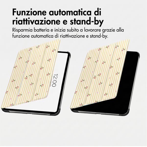 imoshion Cover Trifold Design Apple iPad Air 11 pollici (2026) M4 / (2025) M3 / (2024) M2 / Air 5 (2022) / Air 4 (2020) - Garden Stripes