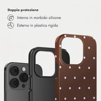 Selencia Cover Posteriore Vivid Apple iPhone 14 Pro - Happy Dots Chocolate