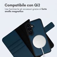imoshion Cover a libro di lusso 2-in-1 rimovibile Samsung Galaxy S25 - Blu