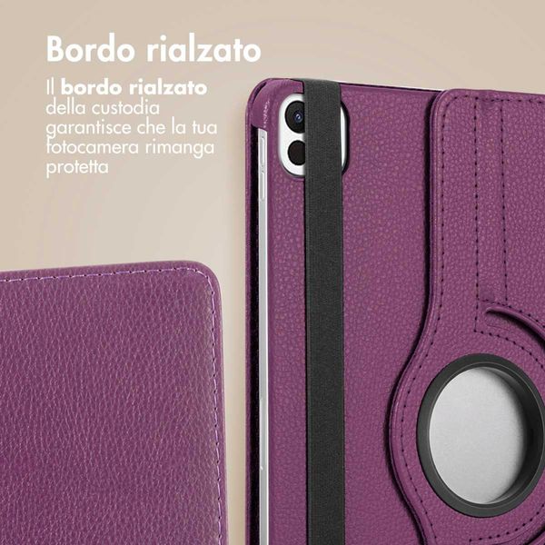 imoshion Cover Girevole a 360° Apple iPad Air 11 pollici (2026) M4 / (2025) M3 / (2024) M2 / Air 5 (2022) / Air 4 (2020) / Pro 11 (2018/2020) - Viola