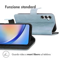 imoshion Cover a libro di Lusso Samsung Galaxy A35 - Azzurro