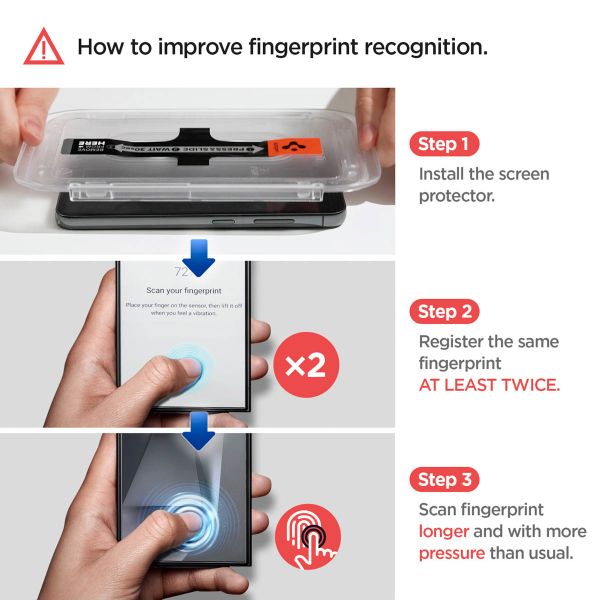 Spigen Vetro temperato privacy GLAStR EZ Fit + Applicatore - confezione da 2 Samsung Galaxy S24 Ultra
