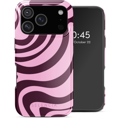 Selencia Cover posteriore Vivid con MagSafe Apple iPhone 17 Pro - Wavy Swirl Pink Plum
