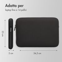 Accezz Cover per laptop 13-14 pollici - Laptopsleeve - Nera