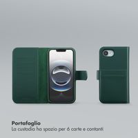 Selencia Libreria rimovibile Olyn con MagSafe Apple iPhone 17e / 16e - Verde