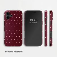 Selencia Vivid Backcover Apple iPhone 16 - Happy Dots Burgundy