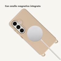 Selencia Cover posteriore Rivièra con MagSafe con ganci rimovibili Samsung Galaxy S26 - Milky Latte