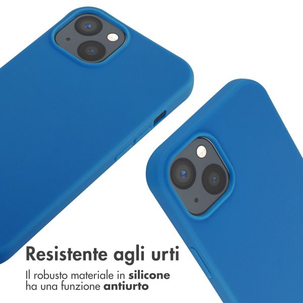 imoshion Cover in Silicone con Cordino Apple iPhone 13 - Blu