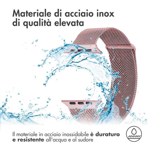 imoshion Cinturino milanese magnetico Apple Watch | 38/40/41/42 mm - Taglia M - Rosa