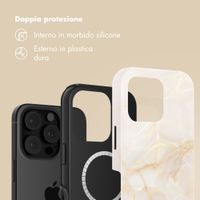 Selencia Cover posteriore Vivid con MagSafe Apple iPhone 16 Pro Max - Golden Beige Marble