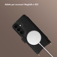 Selencia Cover Riva con MagSafe e cordino Samsung Galaxy S26 - Nero