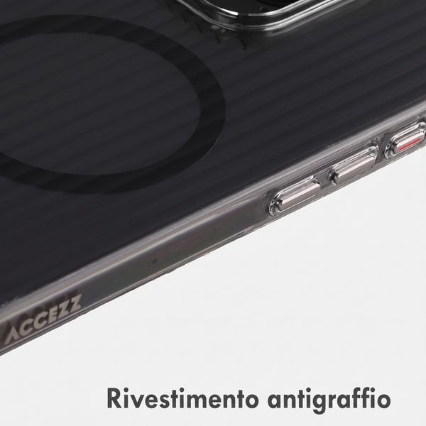 Accezz Cover Lite con MagSafe | Fluted | Apple iPhone 16 Pro - Nero