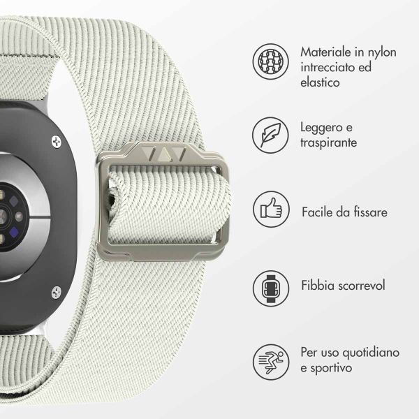 imoshion Cinturino in nylon elastico Samsung Galaxy Watch 8 (40/44mm) / Classic (46mm) - Beige
