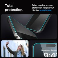 Spigen Vetro temperato privacy GLAStR EZ Fit + Applicatore - confezione da 2 Apple iPhone 15 Pro Max