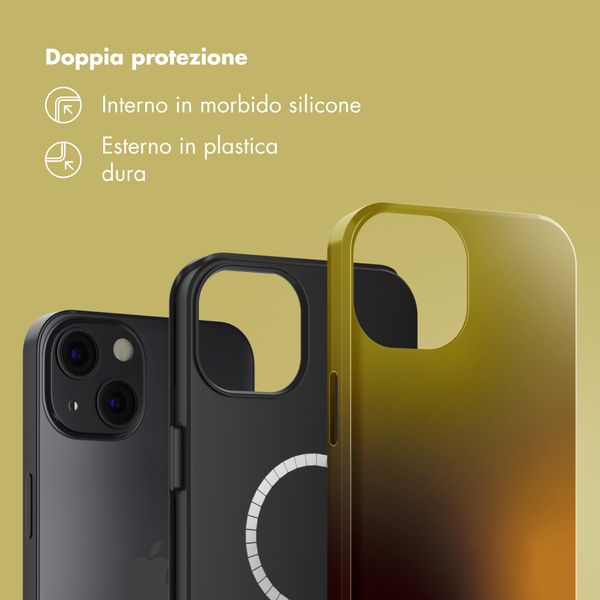 Selencia Cover posteriore Vivid con MagSafe Apple iPhone 13 - Gradient Olive Dust