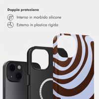 Selencia Cover posteriore Vivid con MagSafe Apple iPhone 13 - Dream Swirl Chocolate