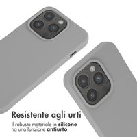 imoshion Cover in Silicone con Cordino Apple iPhone 15 Pro - Grigio chiaro