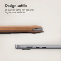 Accezz Cover in pelle per Apple MacBook 14 pollici - Laptopsleeve - Cognac