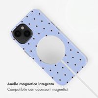 Selencia Cover posteriore Vivid con MagSafe Apple iPhone 14 - Happy Dots Digital Sky