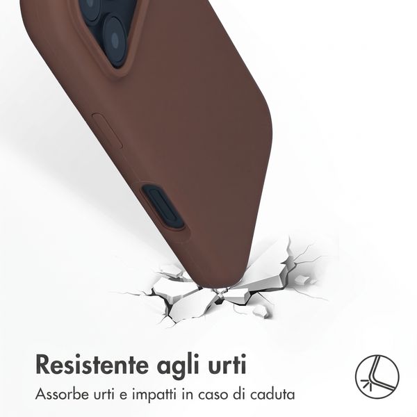 Accezz Cover in silicone liquido con MagSafe Apple iPhone 18 Pro Max / 17 Pro Max - New Tea Brown
