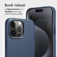 Accezz Cover in pelle 2 in 1 con MagSafe Apple iPhone 15 Pro Max - Nightfall Blue