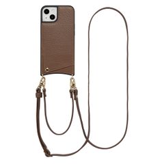 Selencia Cover per telefono Nova con cordino e portacarte Apple iPhone 14 / 13 - Mocha Brown