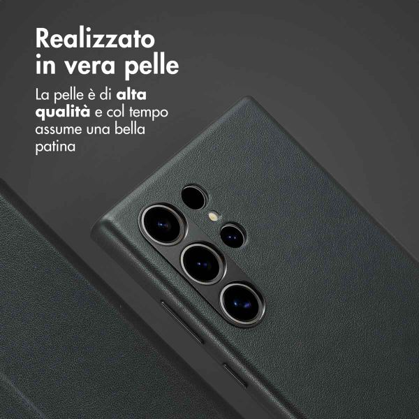 Accezz Cover in pelle 2 in 1 con MagSafe Samsung Galaxy S24 Ultra - Onyx Black