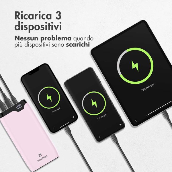 imoshion Powerbank - 20.000 mAh - Quick Charge e Power Delivery - Rosa