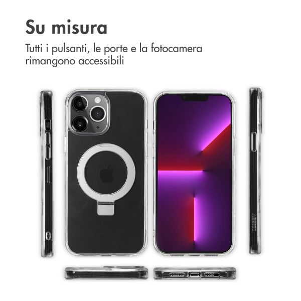 Accezz Cover con anello e supporto con MagSafe Apple iPhone 13 Pro Max - Trasparente