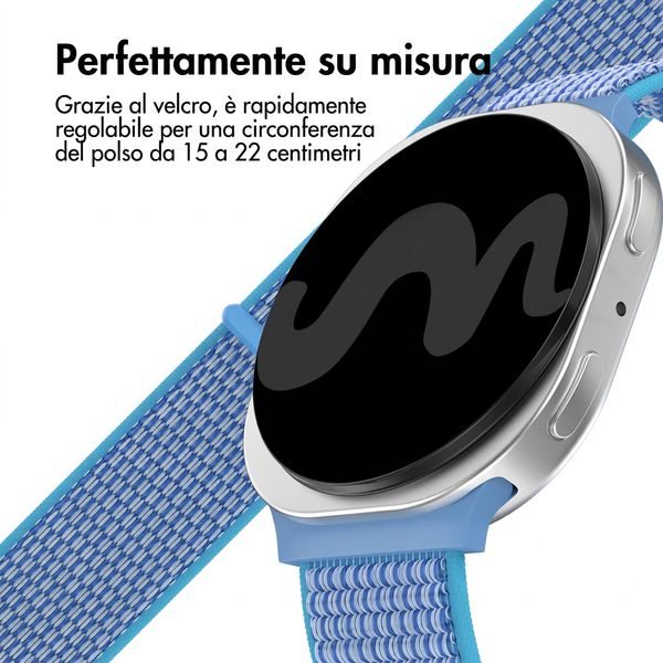 imoshion Cinturino in nylon Samsung Galaxy Watch 8 (40/44mm) / Classic (46mm) - Marine Blue