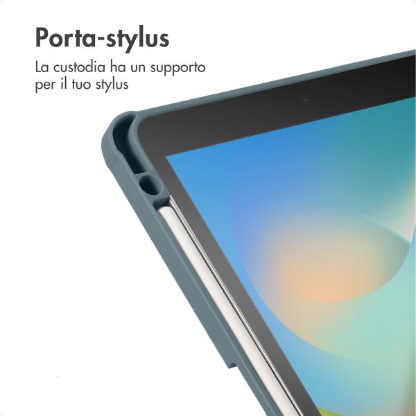 imoshion Cover Origami Apple iPad 9 (2021) 10.2 pollici / iPad 8 (2020) 10.2 pollici / iPad 7 (2019) 10.2 pollici - Verde scuro