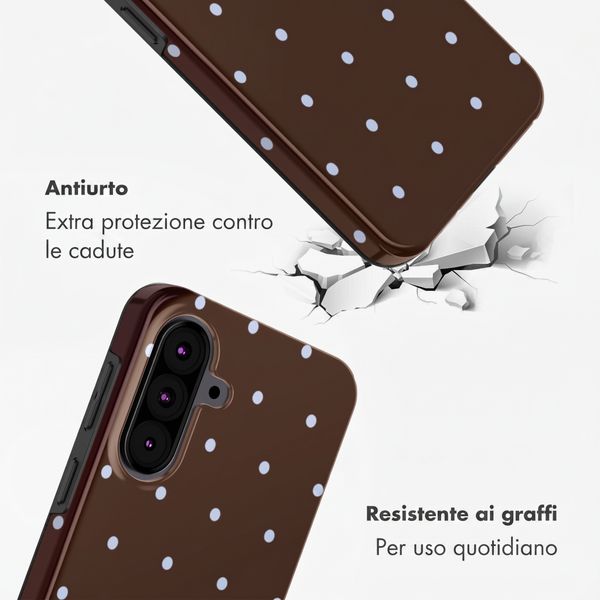 Selencia Cover Posteriore Vivid Samsung Galaxy A37 (5G) - Happy Dots Chocolate