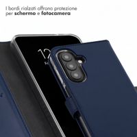 Selencia Cover a libro in vera pelle Samsung Galaxy A27 (5G) - Blu scuro