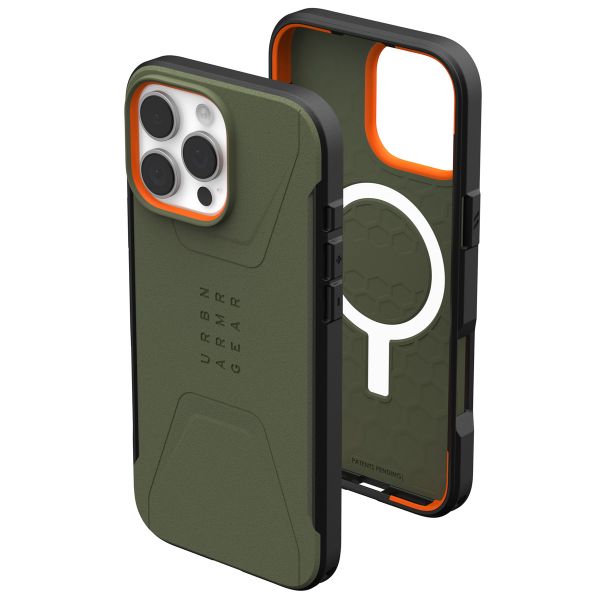 UAG Cover Posteriore Civilian con MagSafe Apple iPhone 16 Pro Max - Olive Drab