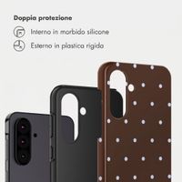 Selencia Cover Posteriore Vivid Samsung Galaxy A36 / A56 - Happy Dots Chocolate