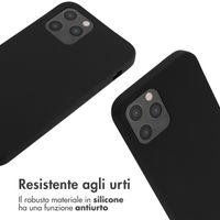 imoshion Cover in Silicone con Cordino Apple iPhone 12 (Pro) - Nero