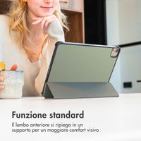 imoshion Cover Trifold Design Apple iPad 9 (2021) 10.2 pollici / iPad 8 (2020) 10.2 pollici / iPad 7 (2019) 10.2 pollici - Floral Green