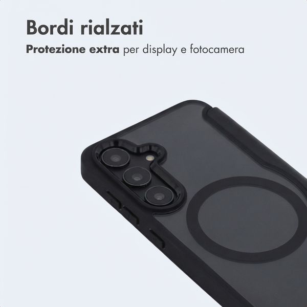 imoshion Bookcase trasparente con MagSafe Samsung Galaxy S25 / S24 - Nero