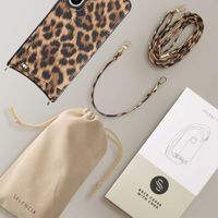 Selencia Cover per telefono Nova con cordino e portacarte Samsung Galaxy A36 / A56 - Leopard