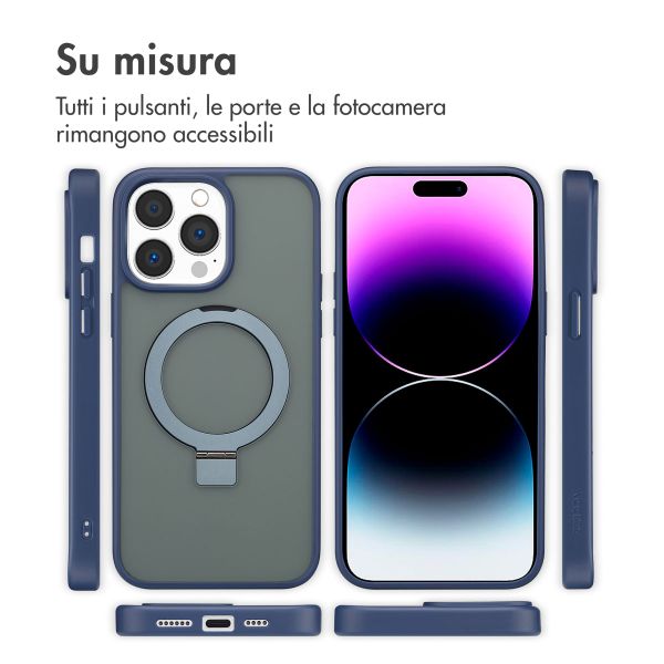 Accezz Cover con anello e supporto con MagSafe Apple iPhone 14 Pro Max - Blu