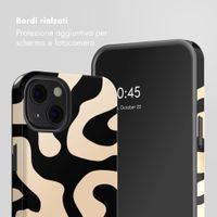 Selencia Cover posteriore Vivid con MagSafe Apple iPhone 13 - Art Wave Black