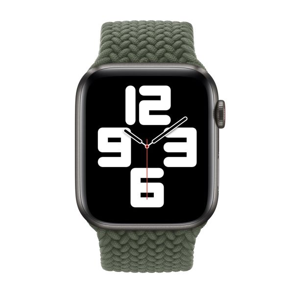 Apple Cinturino Solo intrecciato Apple Watch | 38/40/41/42 mm - Taglia 8 - Inverness Green