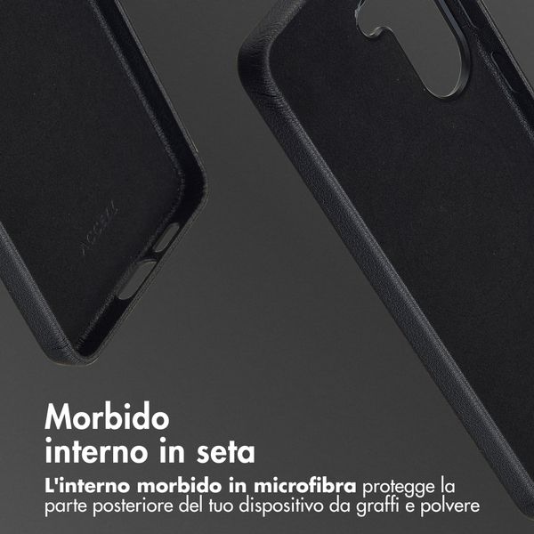 Accezz Cover in Pelle con MagSafe Samsung Galaxy S26 - Onyx Black