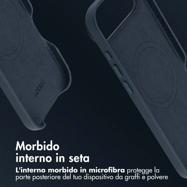 Accezz Cover in Pelle con MagSafe Apple iPhone Air - Nightfall Blue