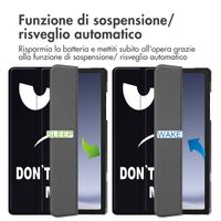 imoshion Cover Trifold Design Samsung Galaxy Tab A11 Plus / A9 Plus - Don't touch