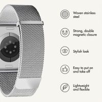 imoshion Milanees magnetisch bandje Apple Watch | 38/40/41/42 mm - Zilver