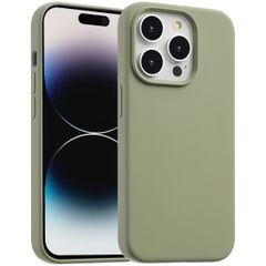 Accezz Cover in silicone liquido con MagSafe Apple iPhone 14 Pro - Cooper Green