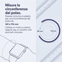 Apple Cinturino Solo intrecciato Apple Watch | 44/45/46/49 mm - Taglia 7 - Light Blue